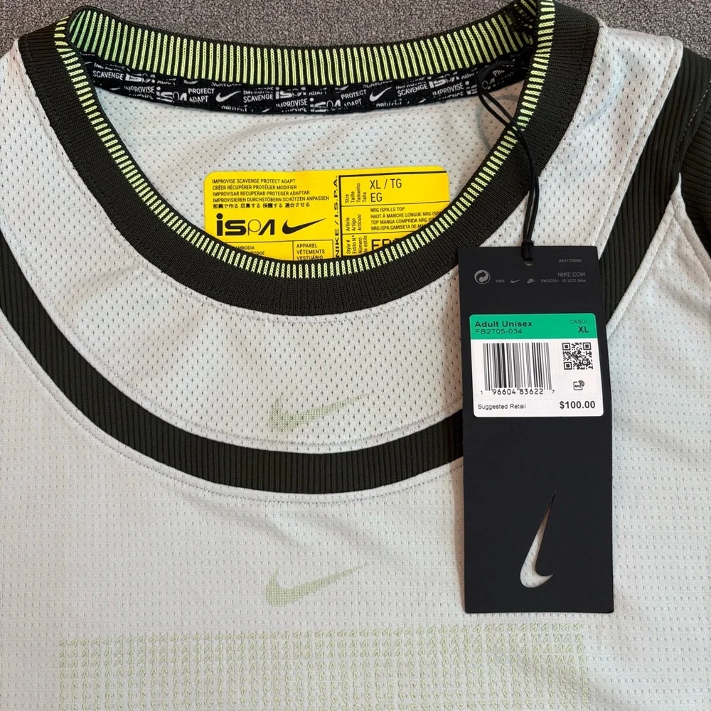 Nike Men's ISPA Long Sleeve Top Alligator Flyknit Hypebeast FB2705-034 Unisex XL